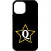 Just Letter Designs Lettera Q monogramma all'interno della stella gialla Custodia per iPhone 12 Pro Max