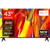TCL 43V5C TV LED Direct QLED Full HD Smart da 43 con Android TV e HDR - Compatibile con Google Cast e Google Home, design sottile