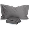 Laura Biagiotti OFFERTA COMPLETO LETTO MATRIMONIALE MAXI LAURA BIAGIOTTI LENZUOLA 2 DUE PIAZZE PERCALLE PURO COTONE 2 FEDERE + SOPRA + SOTTO CON ANGOLI (TINTA UNITA, DUSTY BLUE)