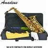 Amadeus AL850 Sax Alto Sassofono Contralto Kit Completo Astuccio + Accessori
