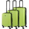 ITACA - Set valigie - Set Valigie Rigide Offerte. Valigia Grande Rigida, Valigia Media Rigida e Bagaglio a Mano. Set di Valigie con Lucchetto Combinazione TSA, Pistacchio-Antracite