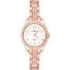 MICGIGI Orologio da polso al quarzo da donna in oro rosa quadrante analogico numeri romani con bracciale in lega di acciaio inossidabile