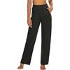 HAPYWER Pantaloni Tuta Donna in Cotone Tuta Sportiva a Vita Alta Pantaloni Con Gamba Dritta Pantaloni Palestra Larghi con Tasche Pantaloni Lunghi per Jogging Yoga Fitness
