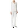 ELISABETTA FRANCHI TAILLEUR DOPPIOPETTO IN CREPE CON BANDE IN RASO - TP00251E2 - avorio