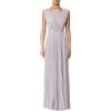 ELISABETTA FRANCHI ABITO RED CARPET IN JERSEY LUREX CON CINTURA - ABR2152E2 - quarzo