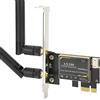 Akozon Scheda di rete wireless 3000 Mbit/s WiFi 6, AX200 5G 2,4G Dual Band PCI Express con 2 × Antenna per 10 (64 bit) per Linux per Chrome per 5G Bluetooth 5.1 Bluetooth 5.1 Bluetooth