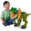 Fisher-Price Imaginext Jurassic World - Attacco del Dilofosauro, dinosauro alto 40+ cm con luci e suoni, griletti sulla coda e sul collo attivano il lancia-proiettili, 3+ anni, HVY16