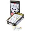 Engelhart - 250102 - Grande Domino Colorate in Scatola di Metallo, Gioco Tattica per Bambini e Adulti (Doppio 9)