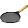 4BIG.fun Padella per pancake, Ø 22 cm, in ghisa per crepes/frittelle, padella per omlette, padella per frittelle, padella per crêpes, padella per crepe per tutti i piani cottura, con induzione