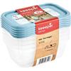 keeeper Set di 5 Contenitori per Congelare Alimenti, Coperchio su cui Scrivere, 5 x 500 ml, 15,5 x 10,5 x 6 cm, Mia Magic Ice, Nordic Blue (Blu)