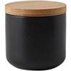 Popowbe ceramica caffè contenitore ermetico con coperchio sigillato Bamboo Kitchen food contenitore barattolo per caffè tè Caddy, Nero , S:260ml