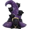 Nemesis Now Magical Mischief 14 cm, resina, nero, figura di gatto, ornamento a forma di gatto nero, regalo da collezione, fusa nella migliore resina, sapientemente dipinto a mano