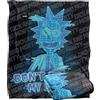 LOGOVISION Rick And Morty Don'T Touch My Stuff Coperta super morbida al tatto setoso - 152 x 127 cm