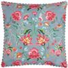Wylder Nature Claudia Cuscino floreale per esterni imbottito in poliestere - Blu uovo d'anatra - 45x45 cm