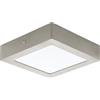 Eglo LED Plafoniera Fueva 1, lampada da soffitto a 1 fiamma, materiale: pressofusione in metallo, plastica, colore: nichel opaco, bianco, dimensioni: 17x17 cm, luce calda