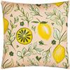 furn. Fodera per cuscino da esterno stampata Citronello - Pesca - 45x45 cm