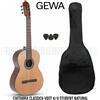 Gewa Chitarra classica Cedro Student 4/4 Natural da Studio con Borsa e Plettri