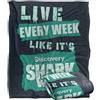 LOGOVISION Shark Week: Television Series Live Every Week Coperta super morbida al tatto setoso - 152 x 127 cm
