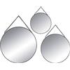 ATMOSPHERA CREATEUR D'INTERIEUR - Set di 3 specchi Rotondi Neri d20 24 29cm