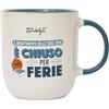 Mr. Wonderful - Tazza - Il dipartimento delle cose serie è chiuso per ferie - Tazza in ceramica con messaggio divertente, ideale come regalo