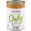 Almo Nature Daily - Cibo Umido Completo per Gatti Adulti - Paté - Tacchino - Senza Glutine, Senza Cereali, No OGM - 400 g - Confezione da 24, 9.6 kg