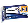 Panasonic EVOLTA Batteria alcalina, AAA Micro LR03, Confezione da 8 senza plastica, 1.5V, batteria con energia a durata