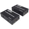 PremiumCord Extender HDMI 4K a 100m Tramite Un Cavo Cat5e/Cat6, alloggiamento in Metallo, Stato LED, Compatibile con Video 4K UHD, Full HD 1080p 60Hz, HDCP, Nero