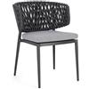 Bizzotto set 4 sedie Noelia Antracite nero adatte per interno ed esterno