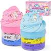 Keemanman Kit di slime profumato a forma di unicorno, confezione da 2, per bambini, ragazze e ragazzi, regalo di compleanno per feste