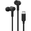 Belkin SoundForm Auricolari con filo e microfono, cuffie in-ear con connettore USB-C, cuffie USB-C per iPad mini, Pro, Air, Samsung Galaxy, Google Pixel, Android e altri; connettore USB-C - Nero