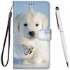TOUCASA Cover per ASUS ZenFone Max PRO M1 ZB601KL,Flip Caso Custodia [Creativo Dipinto] PU Pelle Portafoglio Unico Sottile Funzione TPU Antiurto Flip Cover a Libro (Cucciolo di Neve)