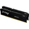 Kingston FURY Beast Nero DDR5 16GB 5600MT/s DDR5 CL36 DIMM Memoria Gaming per Computer Fissi Kit da 2 - KF556C36BBEK2-32