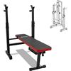 FFitness Panca pesi con supporto Bilanciere Panca Piana Palestra pieghevole regolabile Multifunzione Rack Weight Bench per sollevamento pesi