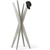Mobili Fiver, Appendiabiti da terra di Design, Emma, Grigio Cemento, Appendiabiti moderno per Camera, Corridoio, Ingresso, Made in Italy
