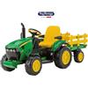 PEG PEREGO TRATTORE JOHN DEERE GROUND FORCE 12V CON RIMORCHIO IGOR0047 -nuovo-IT