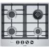 Bosch Elettrodomestici Bosch PCH6A5B90 Serie 6, Piano cottura a gas, FlameSelect: regolazione con nove livelli di potenza predefiniti, WOK, griglie in ghisa, Acciaio, 60 cm
