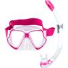 Mares Aquazone Combo Wahoo Neon, Combo Composta da Maschera e Boccaglio Snorkeling Adulto - Unisex, Rosa/Bianco Trasparente