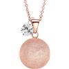 MAMIJUX Chiama Angeli Oro Rosa Satinato Mamma Idea Regalo Gravidanza Collana Donna Richiamo degli Angeli Catenina Acciaio