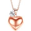 MAMIJUX Chiama Angeli A Cuore Oro Rosa Mamma Idea Regalo Gravidanza Collana Donna Richiamo degli Angeli Catenina Acciaio