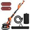 SOARS Levigatrice per Muro 750W, Ø 250 MM, 6 Velocità Massima di Rotazione 1750 Giri/Min, Giraffa Levigatrice con Manico Telescopico, Luce LED, 12 Carte Abrasivi & Sacchetto, per Muro, Soffitti
