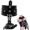 NSKRKOW Bondage Guanto Pelle BDSM Restrizioni Guanto Mono Guanto Bondage Soffice BDSM Manette Bondage Set Regolabili Bondage Mono Guanto SM Braccio Bondage Cinghie SM Giocattoli Sessuali Coppie Nero