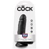 King Cock,Pipedream King Cock 7″ - Pene Realistico Nero 17.8 Cm