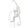 SELETTI Monkey Lamp Lampade Scimmia, APPESA Mano Destra, Bianco