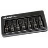 US PRO Tools 3634 - Set di chiavi a bussola esagonali DR da 3/8, 7 pezzi, 3 mm - 10 mm