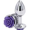 BONDAGERIE® Plug anale rosa viola, con sacchetto incluso, Taglia M