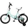 sujrtuj Bicicletta unisex per bambini, 16 pollici, con doppia tecnologia di freno, colore giallo/rosa/verde (verde)