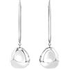 Breil, Collezione B Rocks, Orecchini Donna in Acciaio Lucido con Boule Sinuosa in Acciaio Lucido, Lunghezza 48mm, Chiusura a Farfalla, Idea Regalo Donna