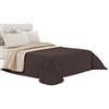 Italian Bed Linen Trapuntino Estivo Linea Elegant Made in Italy Copriletto Stampato in Morbida Microfibra - Trapunta Primavera Estate Mezza Stagione - Matrimoniale 260x270cm, Marrone/Panna