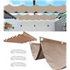 Woace Tenda a Vela Ombreggiante a Onda Retrattile Impermeabile 1x2M Protezione Raggi UV 95% Tenda da Sole Poliestere Antistrappo con Corde per Giardino Balcone Piscinae Terrazza Cachi
