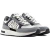 Armani Exchange Dusseldorf Embossed Geometric Motifs, Scarpe da Ginnastica Uomo, N.Grey+Blk+off White, 46 EU